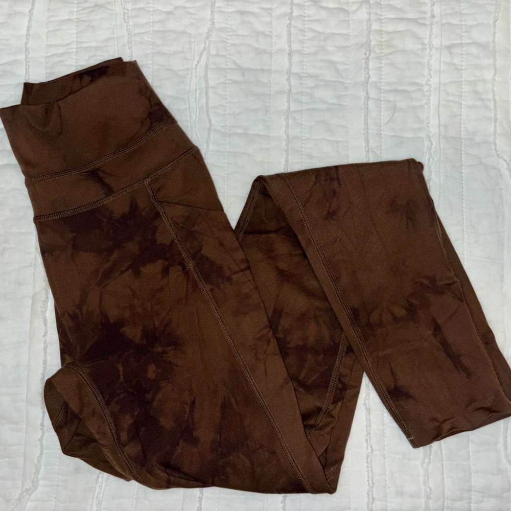 Alphalete Alphalux Brown Tie-Dye Leggings